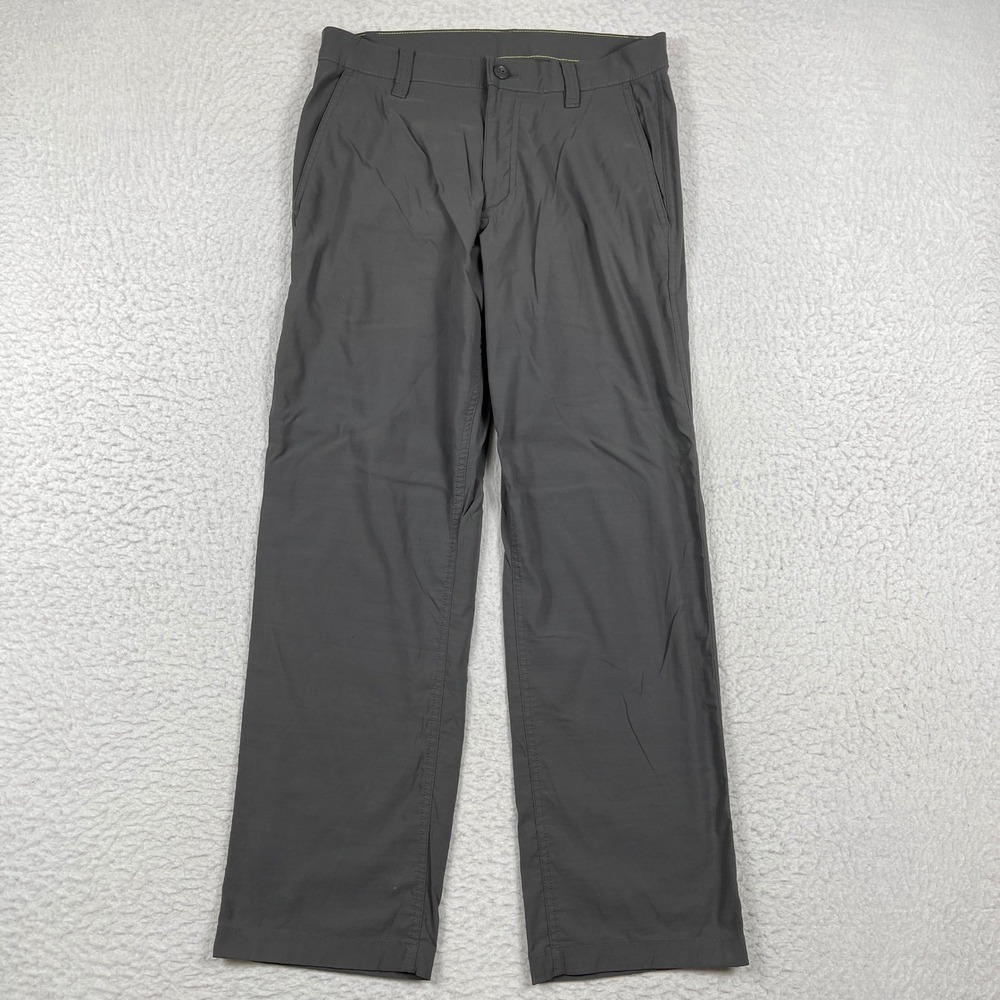 Eddie Bauer Pants Mens 30x30 Gray Stretch Hiking Outdoor Casual Travel Vacation